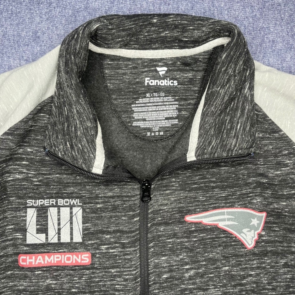 Fanatics New England Patriots Super Bowl LIII Champions Full Zip Jacket Mens XL